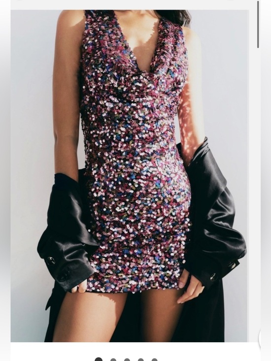 Zara Dresses & Skirts - Zara Pink Sequin Short Dress Women’s Medium